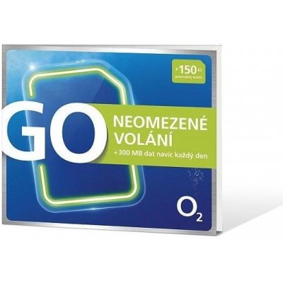 O2 GO SIM KARTA - kredit 150,- Kč Tarif NEOMEZENĚ – Zboží Mobilmania