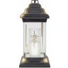 Svícen Nohel Garden Lampa hřbitovní KŘÍŽ RŮŽE skleněná 115g 14x14x31cm