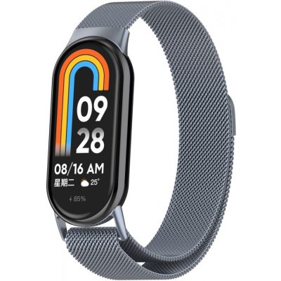 VSECHNONAMOBIL 87199 MILANESE Kovový řemínek pro Xiaomi Smart Band 10 / 9 / 8 šedý – Zboží Živě