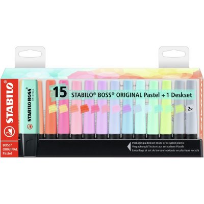 Stabilo Boss Original Pastel 7015-02-5 15 ks deskset 15 různých barev – Zboží Živě