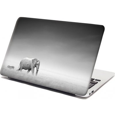 Sablio Samolepka na notebook Slon a zebra - 29x20 cm – Zboží Živě