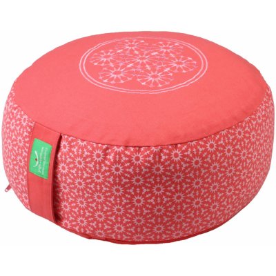 Yogashop Meditační polštář Rondo s potiskem shell pink kapuk 36x15