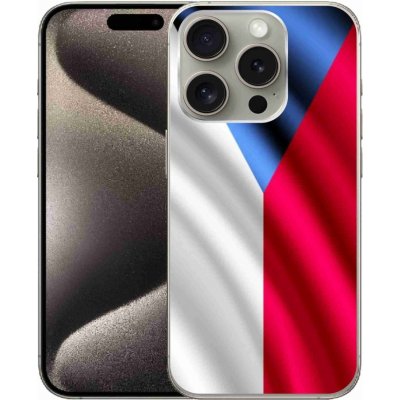 mmCase Gelové iPhone 15 Pro - česká vlajka