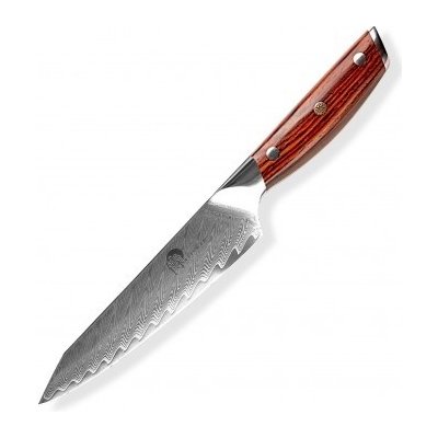 Dellinger Rose Wood Damascus nůž Utility 5" 130 mm