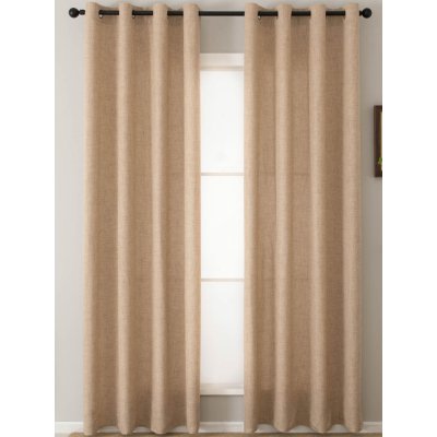 MKLuzkoviny.cz Závěsy Zara hnědá – 140 × 280 cm (2 ks) – Zboží Dáma