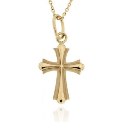 Zlatnictví U Kostela Zlatý přívěsek křížek 060 – Sleviste.cz