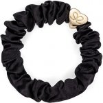 By Eloise London Gold Heart Silk Scrunchie barva Black – Zbozi.Blesk.cz