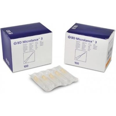 Becton Dickinson Injekční jehla BD Microlance 25 G 0,5 x 25 oranžová 100 ks – Zboží Mobilmania