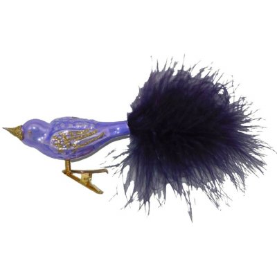 ORNEX Ptáček skleněný fialový 120 mm – Hledejceny.cz