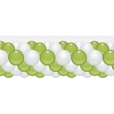 Balónková girlanda limetková zeleno bílá 3 m
