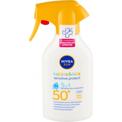 NIVEA Dětský sprej na opalování Sensitive Protect SPF50+ 270 ml – Hledejceny.cz