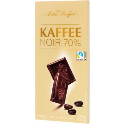 Maitre Truffout hořká 70% s kávou 100 g – Zboží Dáma