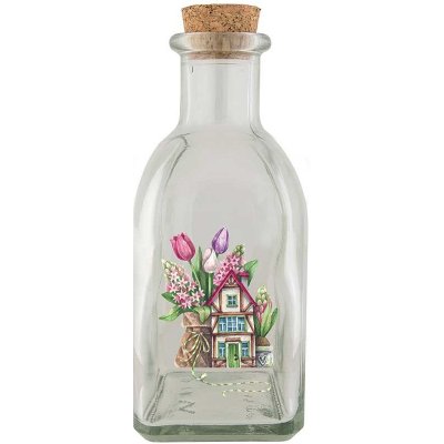 Skleněná lahvička 250 ml - Flower market – Hledejceny.cz