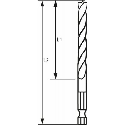 Spirálový vrták do dřeva s šestihrannou stopkou 1/4" 10 x 87 x 133 mm BOSCH 2608595524 – Zboží Mobilmania