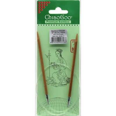 ChiaoGoo Otočné 360° Kruhové Bambusové jehlice 80 cm 4,5mm – Zboží Mobilmania