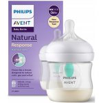 Avent láhev Natural Response průhledná dudlík s ventilem AirFree 1 ks 125 ml – Zboží Mobilmania