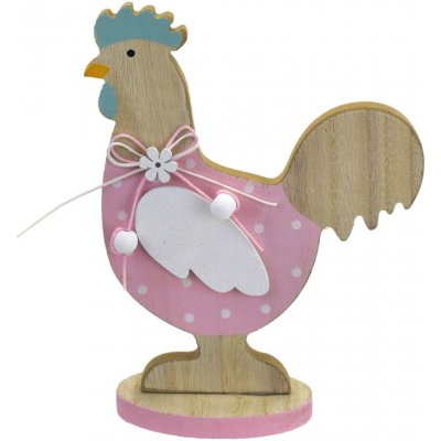Dommio Slepička dřevěná, růžová, 17 cm – Hledejceny.cz