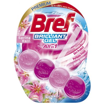 Bref Brilliant Gel All in 1 Spring Rain WC blok s vůní jarního deště 42 g – Hledejceny.cz