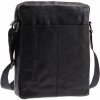Taška  Sendi Design pánská kožená taška přes rameno B-701 černá