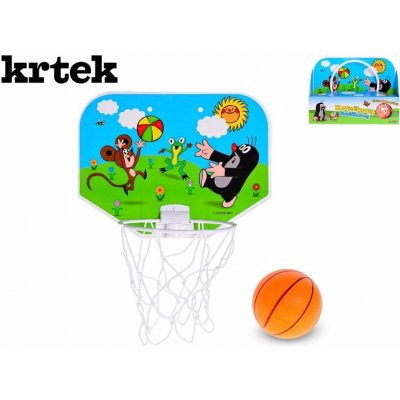 Krtek basketbalový koš 33x25cm s míčem 9cm v krabičce – Zboží Dáma