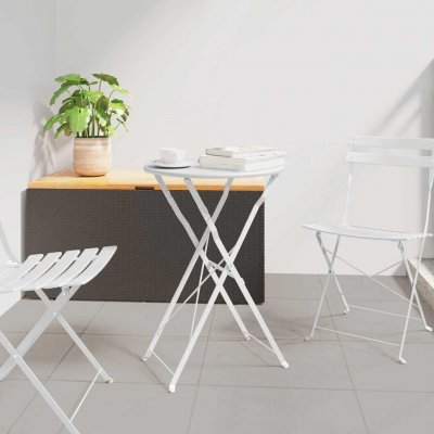 OMAXI 843012 Bistro stolek Bílá Ø50x71 cm Práškově lakovaná ocel – Hledejceny.cz