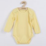 Kojenecké body s dlouhým rukávem New Baby Pastel žluté Barva: žlutá, velikost: 68
