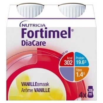 FORTIMEL DIACARE S PŘÍCHUTÍ VANILKOVOU POR SOL 4X200ML