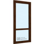 Kömmerling balkonové dveře 70 AD OS s příčkou levé tmavý dub/tmavý dub 90 x 240 cm jednostranná klika + madýlko + PVC rám – Hledejceny.cz