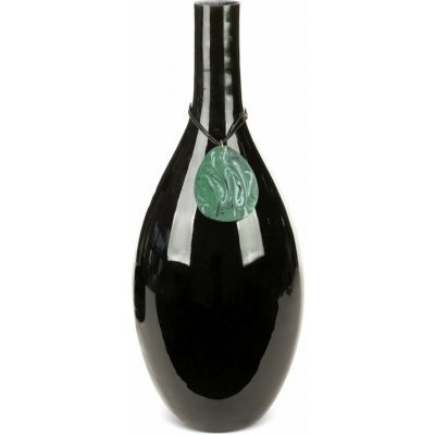 EUROFIRANY DEKORAČNÍ SKLENĚNÁ VÁZA CAPRI (02) (FI) 18 X48 CM ČERNÁ – Hledejceny.cz