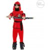 Dětský karnevalový kostým Ninja bojovník červenočerný