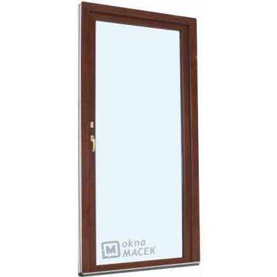 Kömmerling balkonové dveře 70 AD OS levé ořech/ořech 90 x 230 cm oboustranná klika + FAB + hliníkový práh – Hledejceny.cz