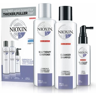 Nioxin System 5 šampon 150 ml + kondicionér 150 ml + vlasová péče 50 ml dárková sada – Hledejceny.cz