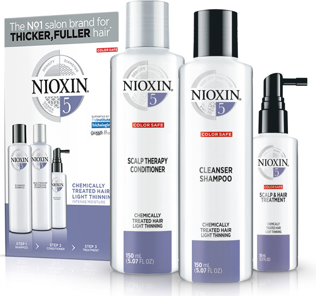 Nioxin System 5 šampon 150 ml + kondicionér 150 ml + vlasová péče 50 ml dárková sada