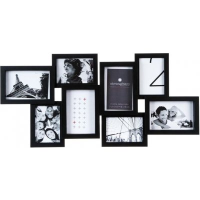 ATMOSPHERA Fotorámeček na 8 fotografií, černý – Sleviste.cz