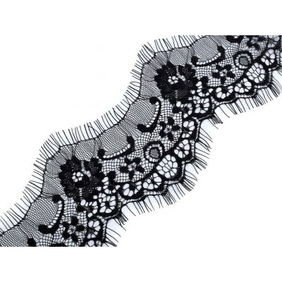 Francouzská krajka šíře 10 cm Varianta: 2 černá, Balení: 30 m – Hledejceny.cz