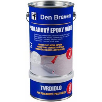 Den Braven Podlahový epoxy nátěr, sada plechovek 5 + 1 kg Podlahový epoxy nátěr, sada plechovek 5 + 1 kg, světle šedý RAL 7035