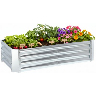 Aga Vyvýšený záhon 240x120x30 cm ZAK8304 pozinkovaná ocel – Hledejceny.cz