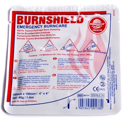 Burnshield hydroglové krytí - 10 cm x 10 cm – Zbozi.Blesk.cz