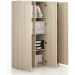 Frame, Kancelářská skříň 3x dveře, 1299 x 450 x 1735 mm, zámek PUSH-lock, dub přírodní – Zboží Dáma