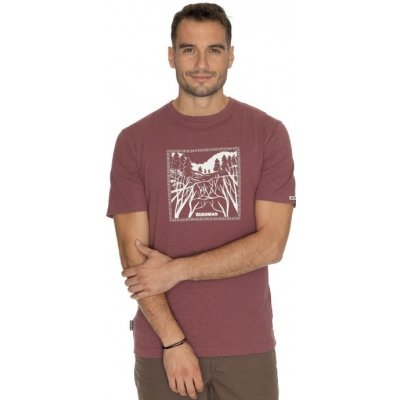 Bushman tričko Lowell burgundy – Zboží Mobilmania