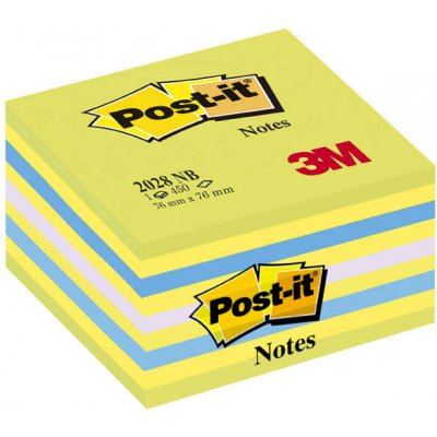 3M Samolepicí bločky Post-it kostky - zelená, žlutá, modrá, fialová / 450 lístků – Hledejceny.cz