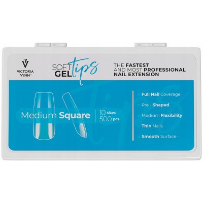 Victoria Vynn Soft Gel Tips Střední Čtvercové Tipy 500 ks – Zbozi.Blesk.cz