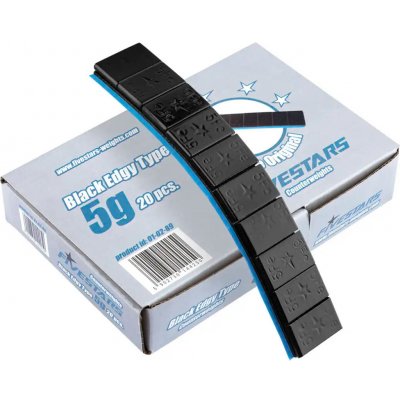 Fivestars 01-02-89, Lepicí černá ocelová závaží 5g na hliníkové disky, široká páska, 20 ks | Zboží Auto