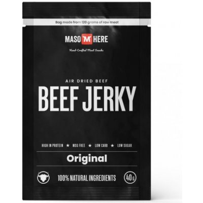 Maso Here Beef Jerky Originál 40 g – Zboží Dáma