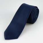 AMJ Kravata pánská úzká jednobarevná KI0048 tmavě modrá – Sleviste.cz