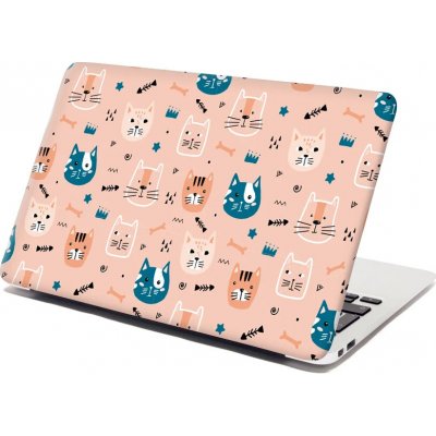 Sablio Samolepka na notebook Barevné kočičky - 29x20 cm – Zboží Živě