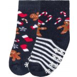 Lupilu Chlapecké vánoční ponožky 2 páry pruhy navy modrá – Zboží Mobilmania