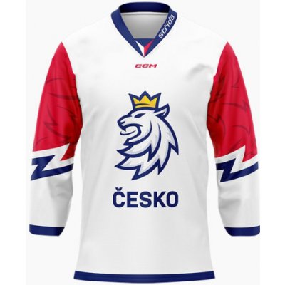 Český hokej Dres CCM Česko 2022 fan SR bílá – Zboží Mobilmania
