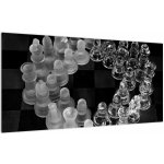 Skleněný obraz - černobílé šachy, jednodílný 100x50 cm na skle – Hledejceny.cz