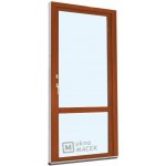 Kömmerling balkonové dveře 70 AD OS s příčkou pravé zlatý dub/bílá 80 x 210 cm oboustranná klika + FAB + hliníkový práh – Hledejceny.cz